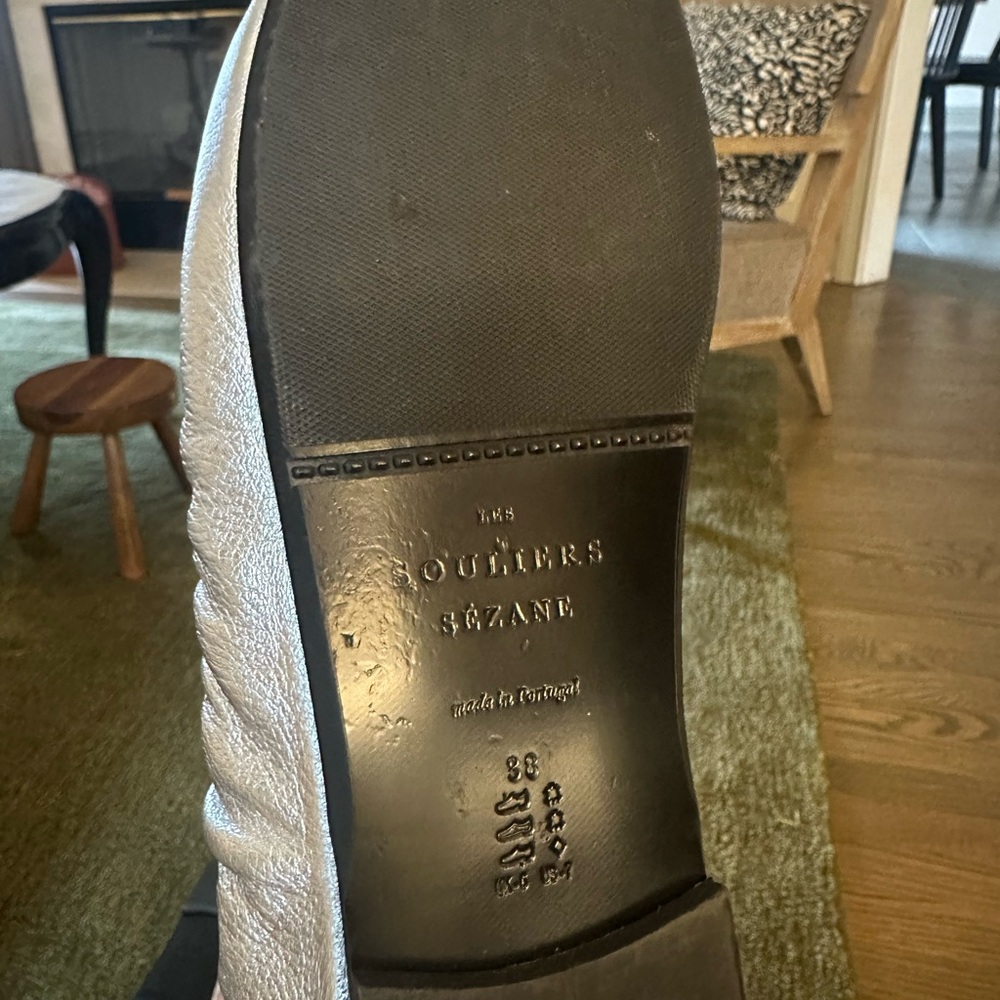 Sezane Silver Agathe Ballet Flats - Picture 3 of 8